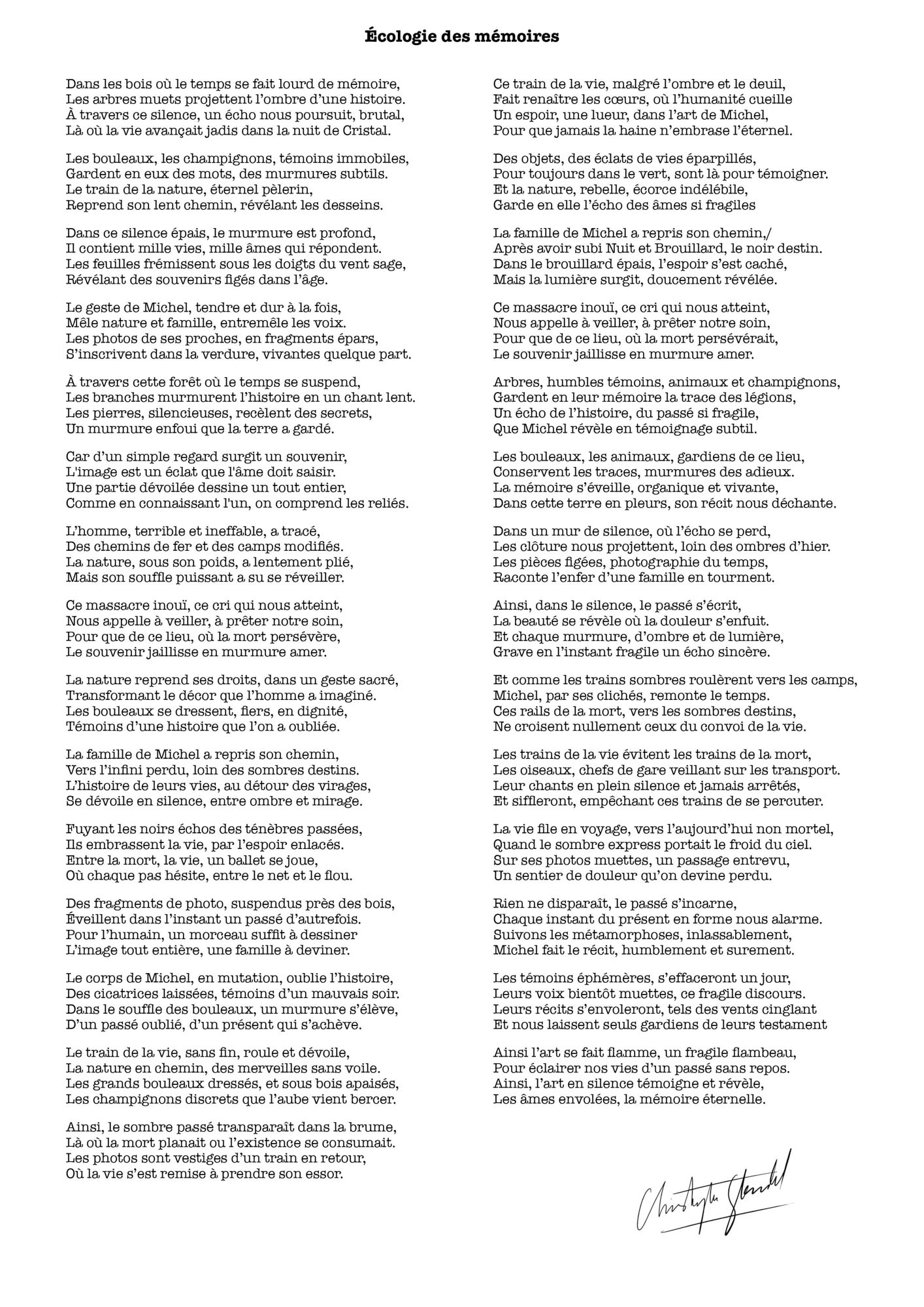 A propos de  Birkenau / Michel Slomka 2